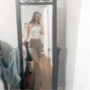 Nasty Gal Cheetah Print Flares